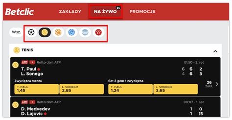 zaklady na żywo betclic